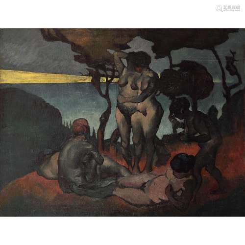 Paul-Elie Gernez (1888-1948) Le Jardin d'Eden Oil on canvas 34 5/8 x 45 1/2 in.
