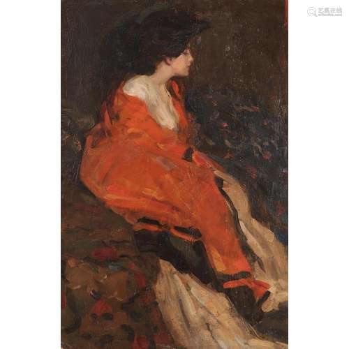 HERNY SALEN HUBBELL (1870-1949) PORTRAIT DE MISS HEYWOOD