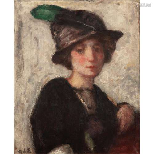 Georges d’Espagnat (1870-1950) Portrait de femme Oil on canvas; monogrammed lower left 21 1/4 x 18 1/8 IN.