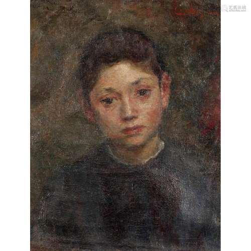 LUCIEN RENE MIGNON (1865–1944) PORTRAIT D’UN JEUNE HOMME
