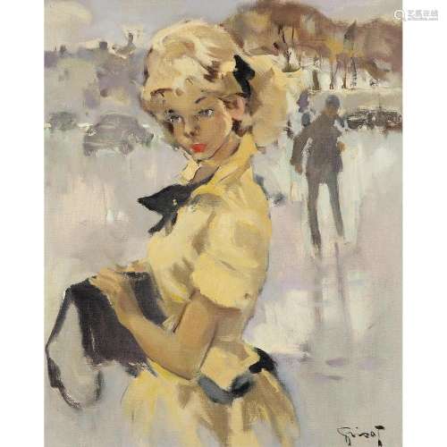ALPHONSE GUIZET (1885-1955) PORTRAIT DE JEUNE FEMME