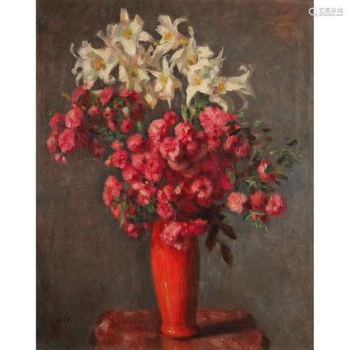 Charles GUERRIN (1874-1939) Vase de Fleurs, 1921 Oil on canvas; signed lower left 33 1/8 x 26 in.