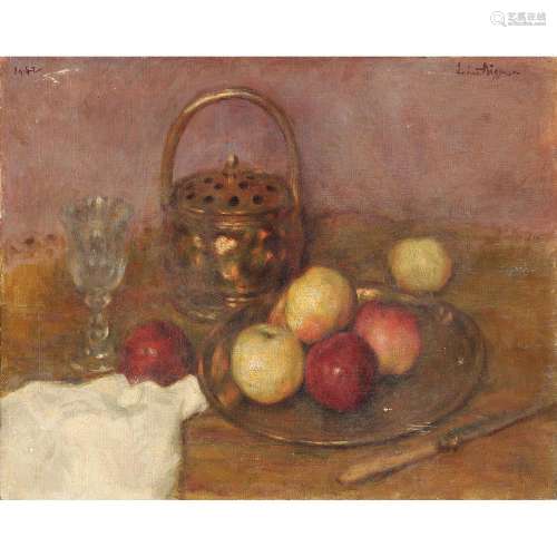 LUCIEN RENE MIGNON (1865–1944) NATURE MORTE AUX FRUITS