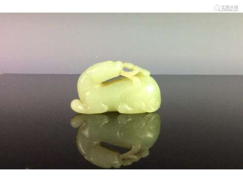Chinese jade carved mythical animals.