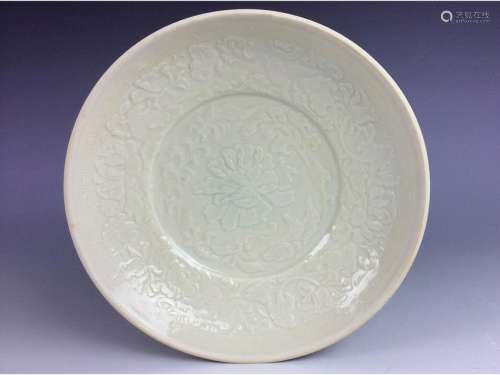 Chinese white glaze porcelain plate