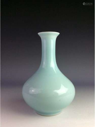 Vintage Qing period Chinese porcelain blue glazed,