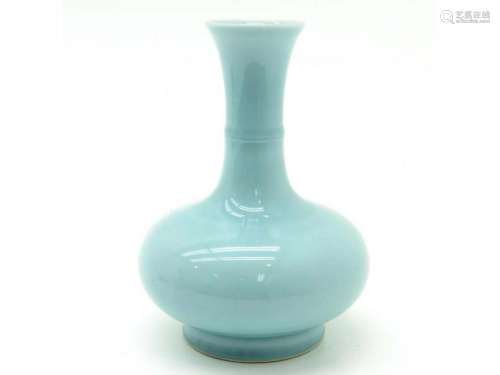 Rare Chinese porcelain vase with sky blue glaze