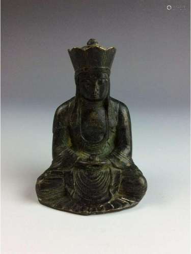 Chinese gilt-bronze buddha figure