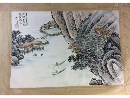 Fine Chinese painting leave