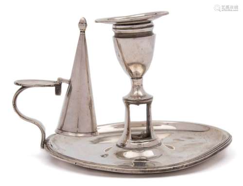 A George III silver chamberstick, maker John Green, Roberts, Mosley & Co, Sheffield,