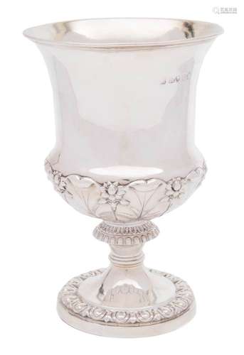 A George IV silver goblet, maker Rebecca Emes & Edward Barnard I, London,