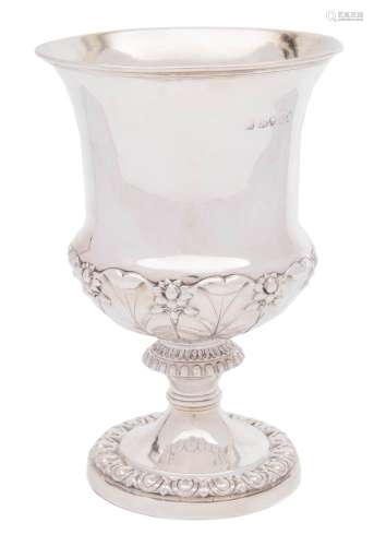 A George IV silver goblet, maker Rebecca Emes & Edward Barnard I, London,