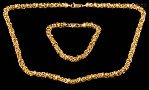 A necklace of hollow Byzantine linking,