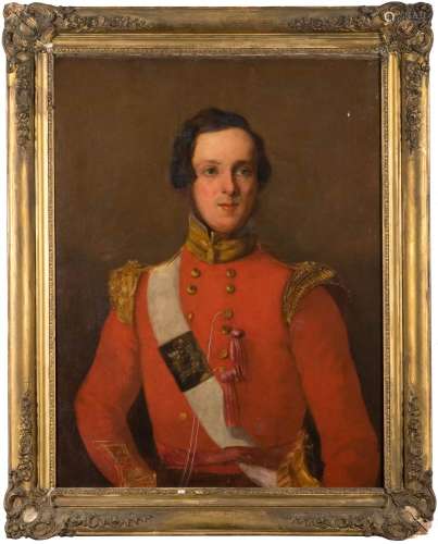 English School early 19th Century- Portrait of a young officer of the 11th North Devonshire
