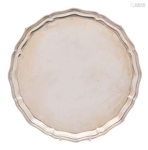 A George VI silver salver, maker Mappin & Webb, Birmingham,