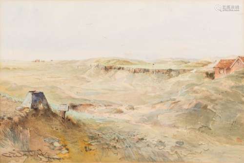 Charles Whymper [1853-1941]- The 5th Hole, Brancaster Golf Club; View from The 10th Tee,:- two,