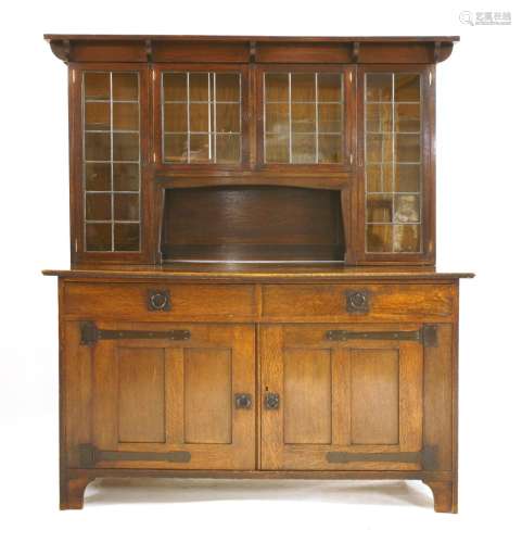 An Arts and Crafts oak dresser,