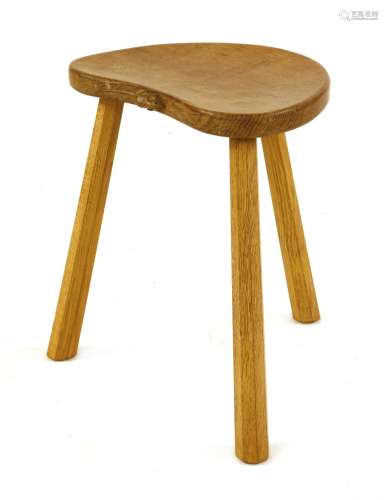 A Robert 'Mouseman' Thompson oak stool,