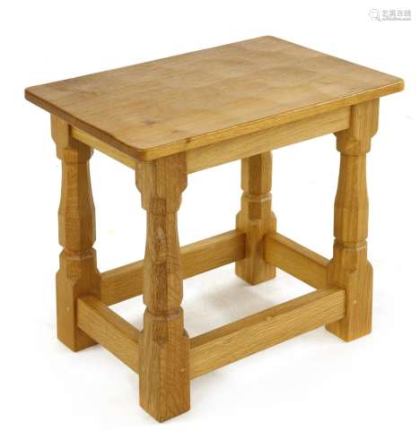 A Robert 'Mouseman' Thompson oak joint stool,