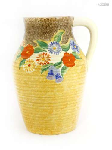 A Clarice Cliff 'Canterbury Bells' single-handled Isis vase,