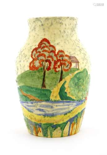 A Clarice Cliff 'Patina Country' Isis vase,