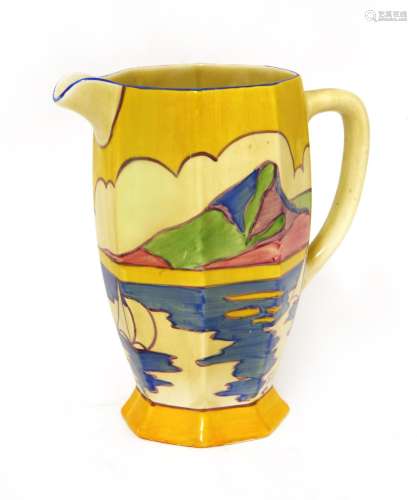 A Clarice Cliff 'Gibraltar' Athens jug,