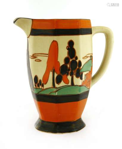A Clarice Cliff 'Orange Trees and House' Athens jug,