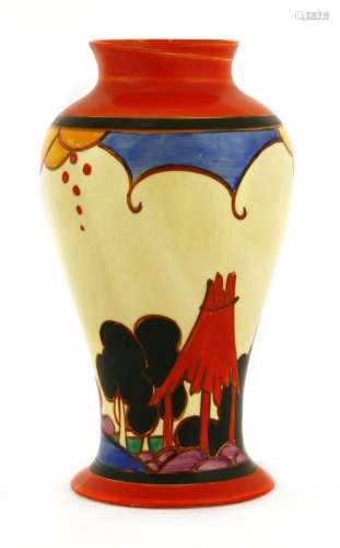 A Clarice Cliff Fantasque Bizarre 'Summerhouse' vase,