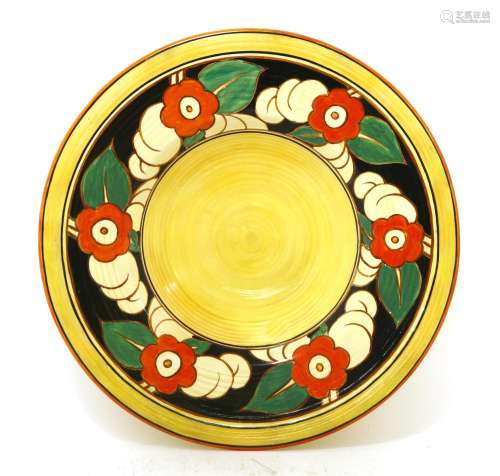 A Clarice Cliff 'Floreat' wall charger,