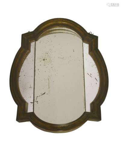 A bronze wall mirror,