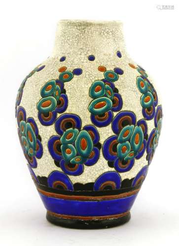 A Boch Frères Keramis pottery vase,