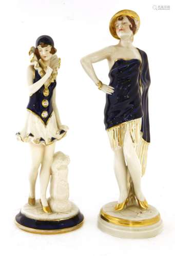Two Royal Dux figures,