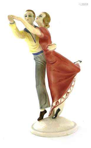 A Goebel figure of two dancers,