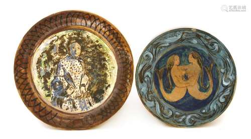 *Two Fulham pottery plates by Quentin Bell (1910-1996),