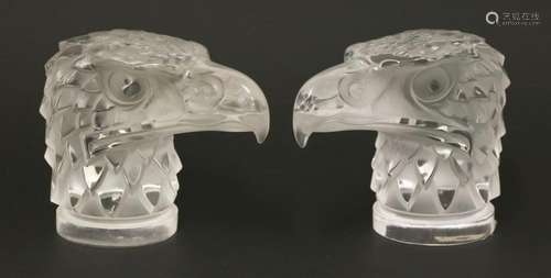 Two Lalique 'Tete d'Aigle' car mascots,