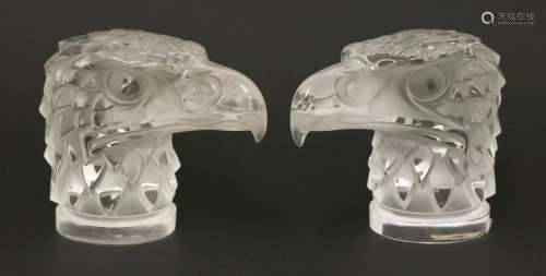 Two Lalique 'Tete d'Aigle' car mascots,