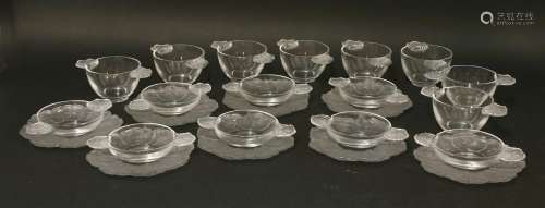 A collection of Lalique 'Honfleur' glassware,