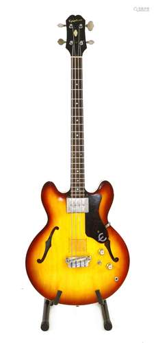 A 1964 Epiphone Rivoli bass guitar,