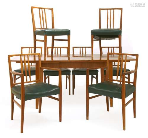 A Gordon Russell walnut dining suite,