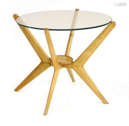 An Italian maple side table,