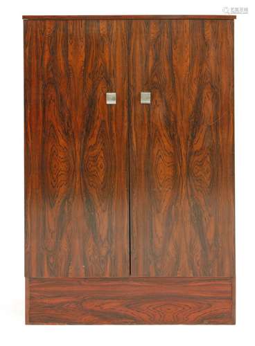 A rosewood finish cabinet,