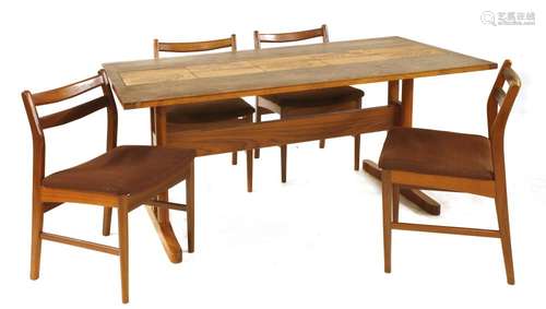 A Danish teak dining table,