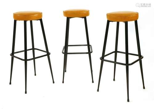 Three contemporary bar stools,
