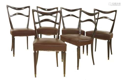 A set of six Italian dining chairs,