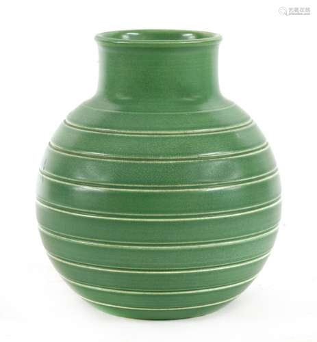 A Wedgwood green vase,