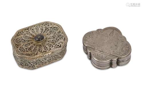 TWO SILVER SNUFFBOXES