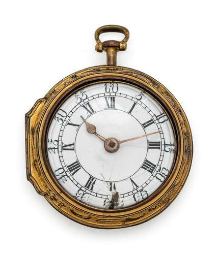 British, Pair Cased Open Face Verge Pocket Watch