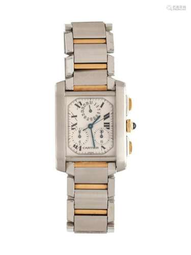 Cartier, Stainless Steel and 18K Yellow Gold Ref. 2303