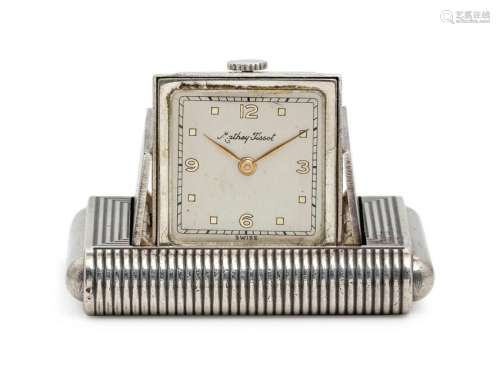 Mathey Tissot, Art Deco Sterling Silver Travel Watch