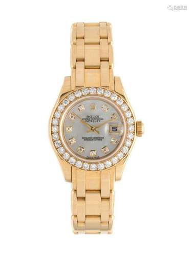 Rolex, 18K Yellow Gold and Diamond Ref. 80298